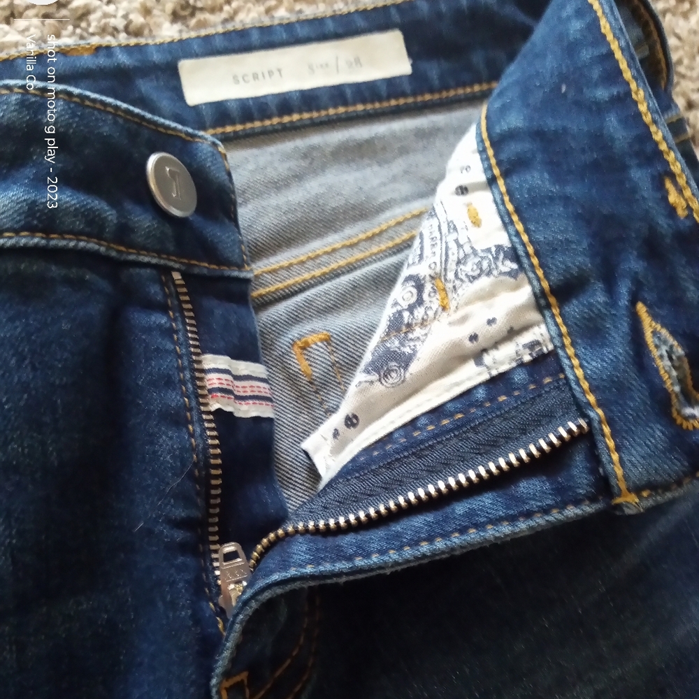 Anthropologie Pilcro Women's Script High-Rise Skinny Jean Cotton Blue Size 28 - Picture 7 of 8